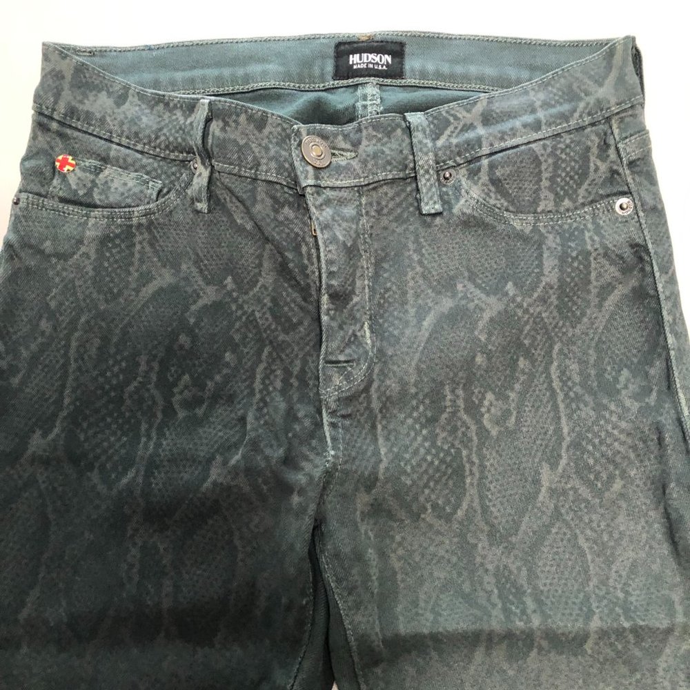 Hudson Snake Skin Print Midrise Skinny Jeans